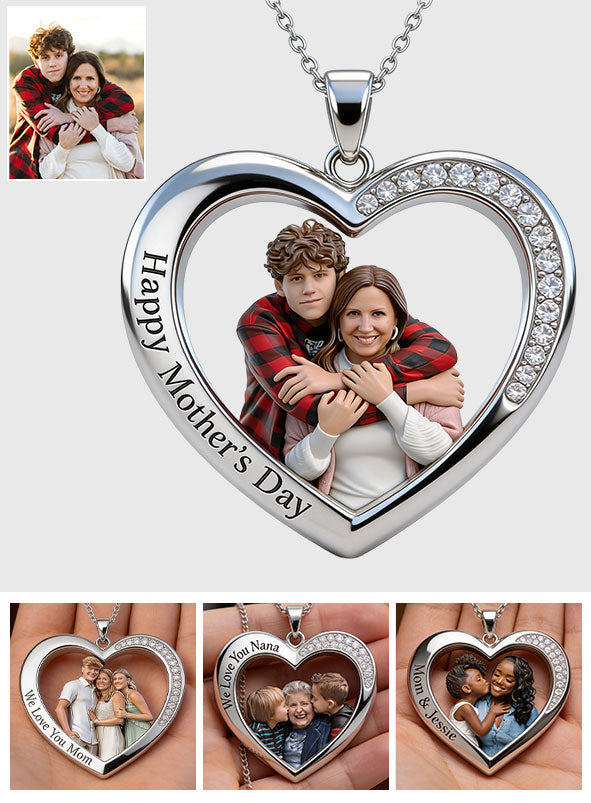 Perfect Mother's Day Gift - Personalized Mother Shaped Metal Pendant Necklace