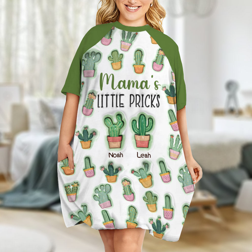 Les petits picotements de maman - Robe-t-shirt de nuit personnalisée pour maman