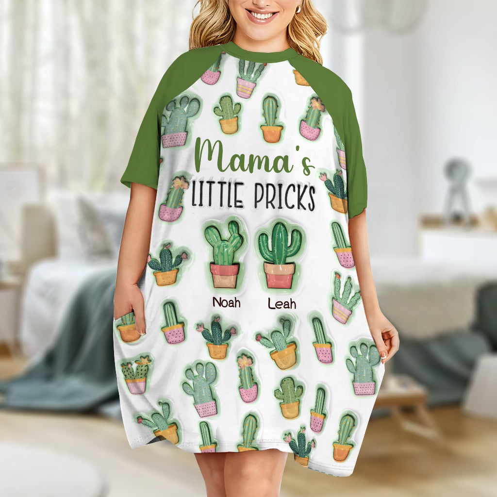 Les petits picotements de maman - Robe-t-shirt de nuit personnalisée pour maman