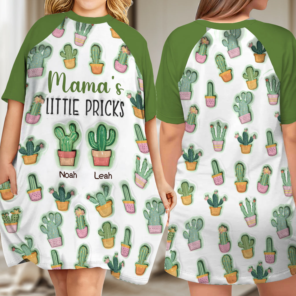 Les petits picotements de maman - Robe-t-shirt de nuit personnalisée pour maman