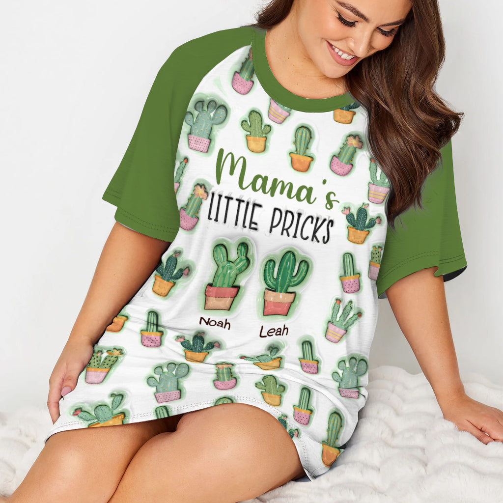Les petits picotements de maman - Robe-t-shirt de nuit personnalisée pour maman