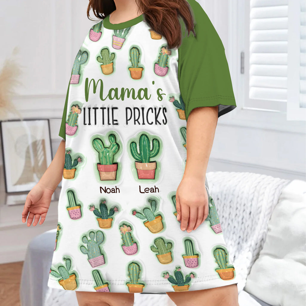 Les petits picotements de maman - Robe-t-shirt de nuit personnalisée pour maman
