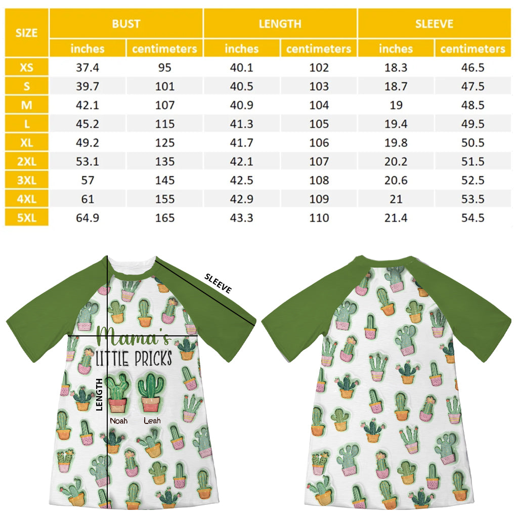 Les petits picotements de maman - Robe-t-shirt de nuit personnalisée pour maman