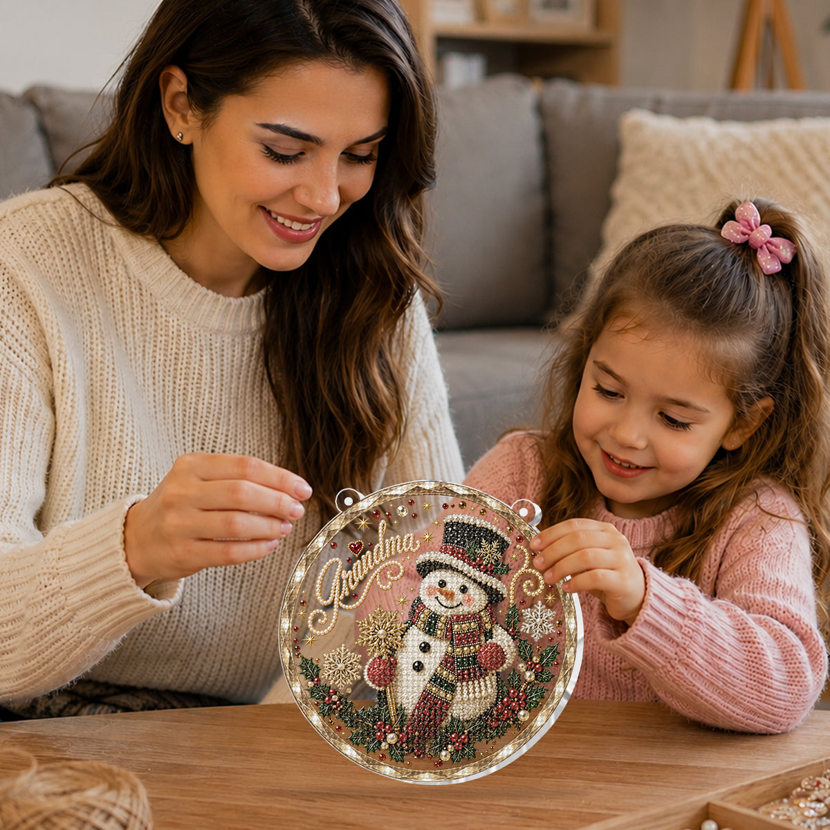 L'amour de Mamie - Kit d'Ornement de Peinture Diamant Personnalisé