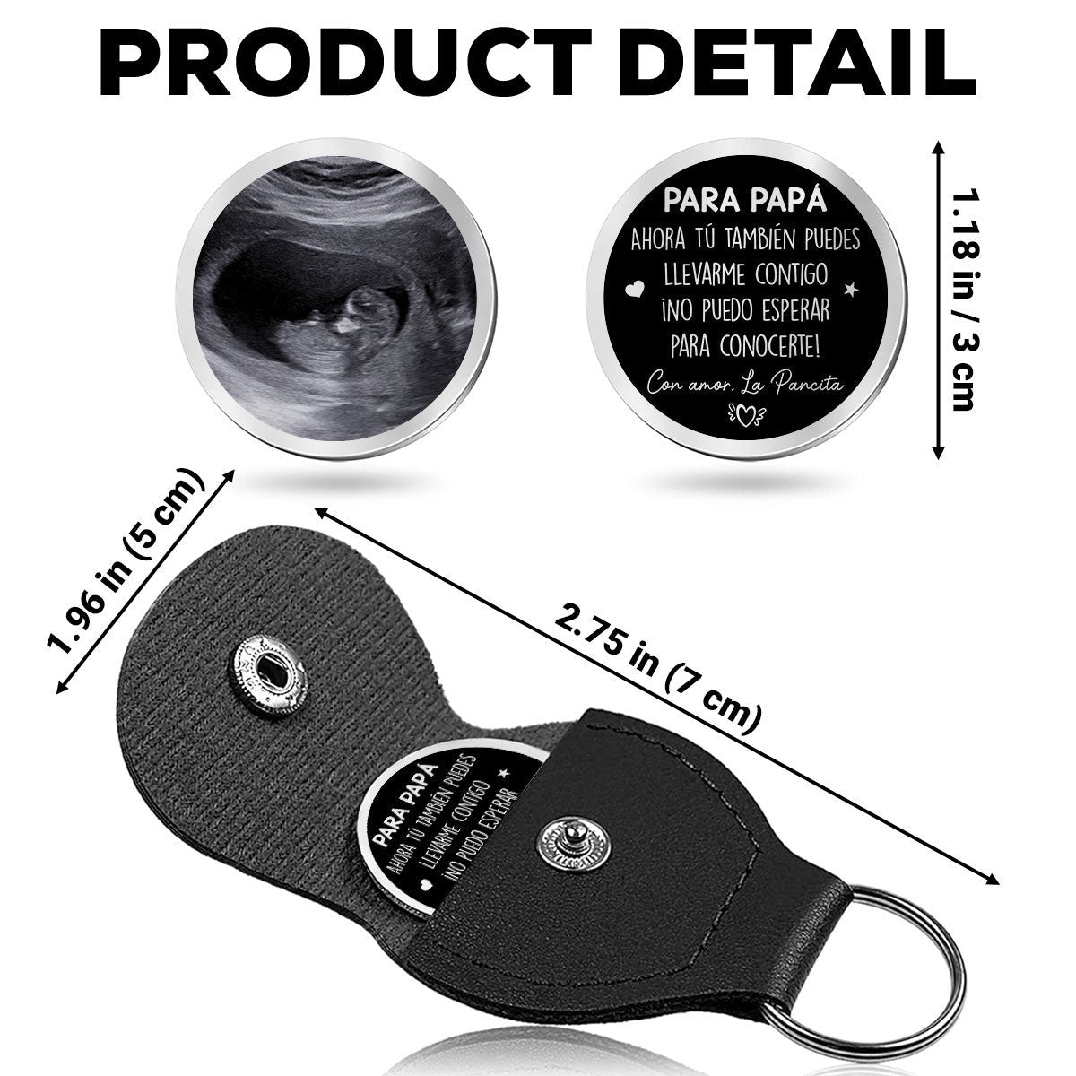 Cadeau pour couple, Porte-clés de poche personnalisé « Câlin de poche » - Porte-clés pièce de monnaie personnalisé pour couple