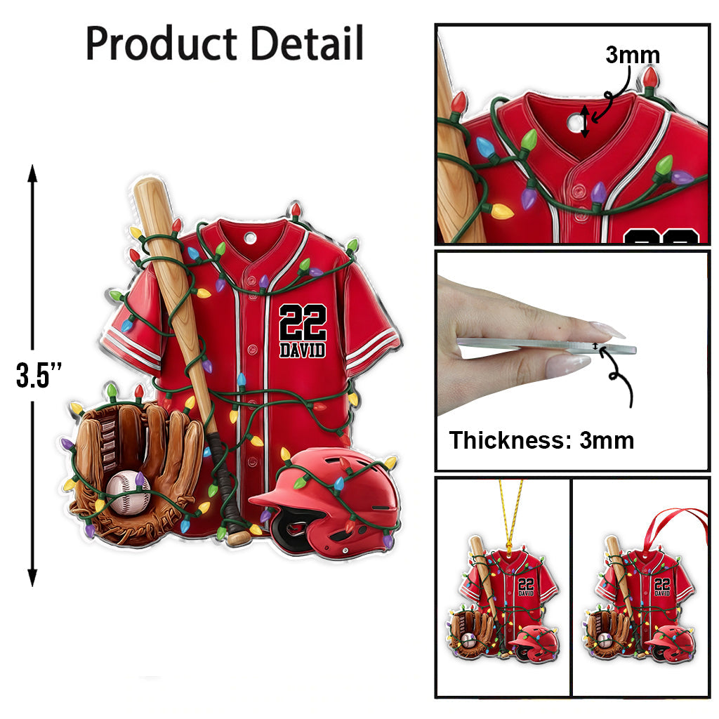 Vie de baseball - Ornement de baseball personnalisé