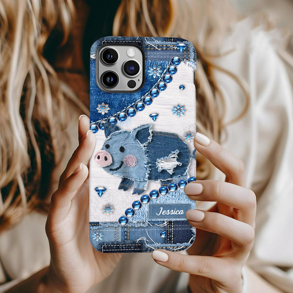 Coque de téléphone personnalisée pour amoureux des cochons - Cochon mignon - Impression intégrale