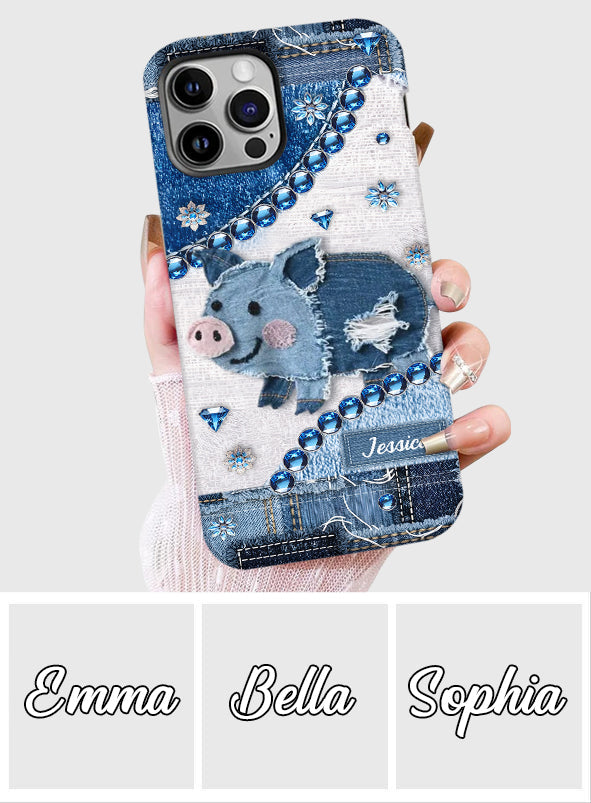 Coque de téléphone personnalisée pour amoureux des cochons - Cochon mignon - Impression intégrale