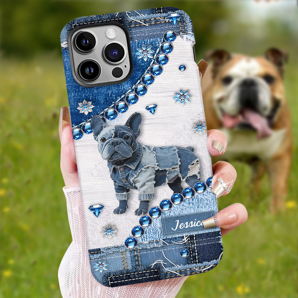 Cute Bulldog - Personalized Dog Full Print Phone Case