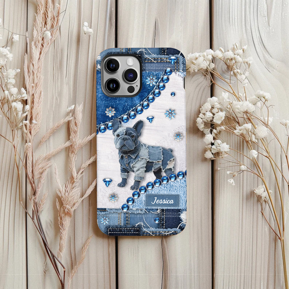 Cute Bulldog - Personalized Dog Full Print Phone Case
