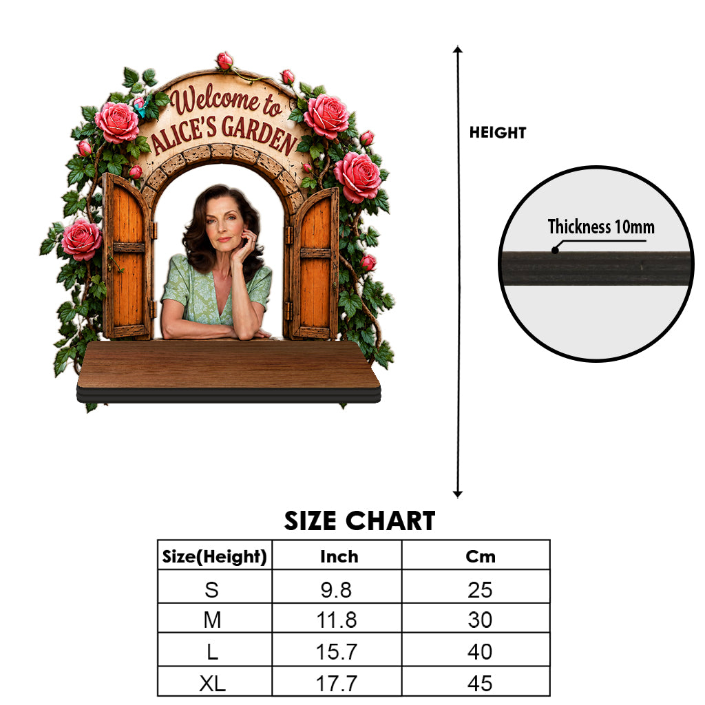 Love My Garden - Personalized Gardening Wooden Floating Shelf