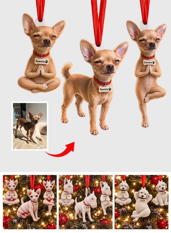 Any Funny Pet Photo - Personalized Dog Poseable Doll Ornament