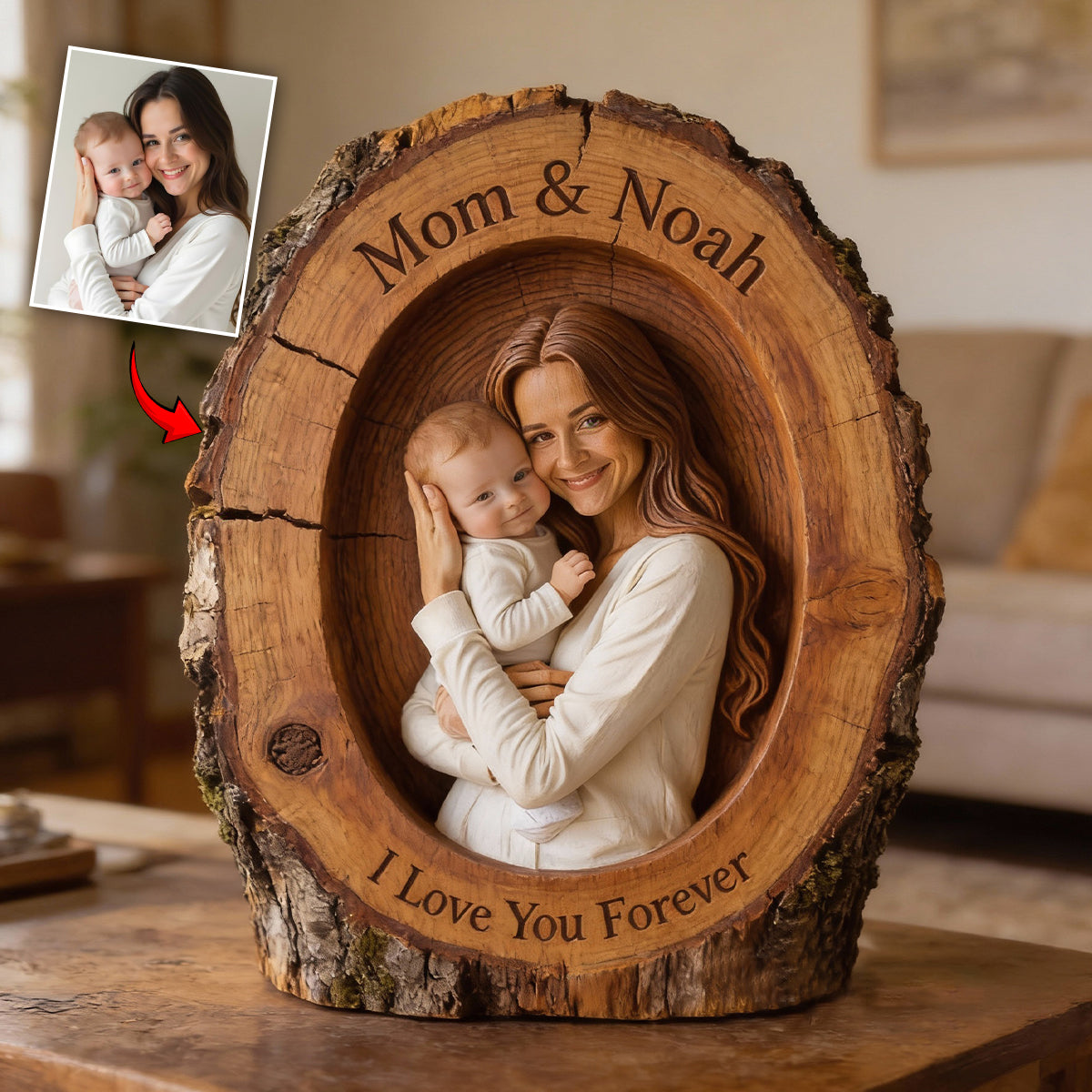 I Love You - Personalized Mother Custom Shaped Acrylic Plaque