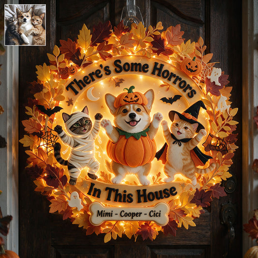 Dans Cette Maison - Enseigne en Acrylique LED Personnalisée pour Chien
