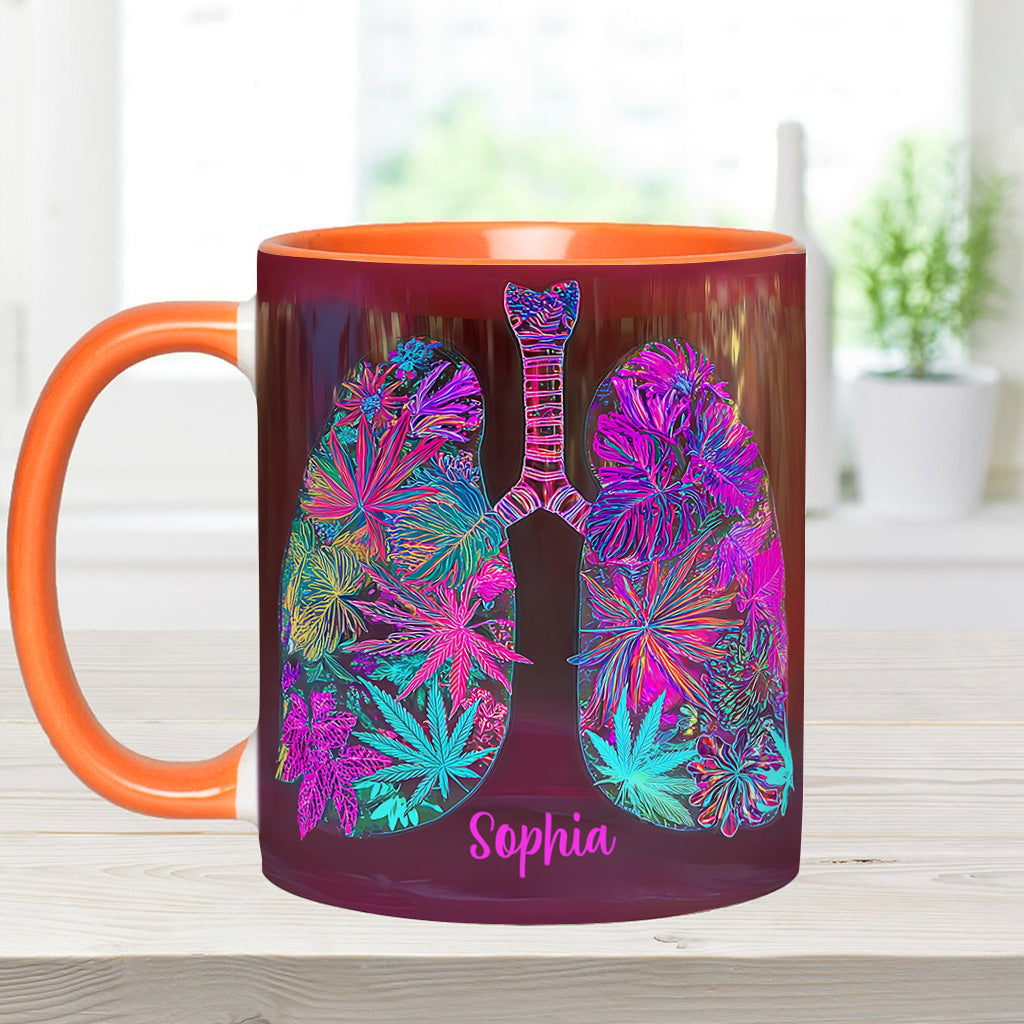 Stoner Chick Lungs - Personalized Weed Accent Mug