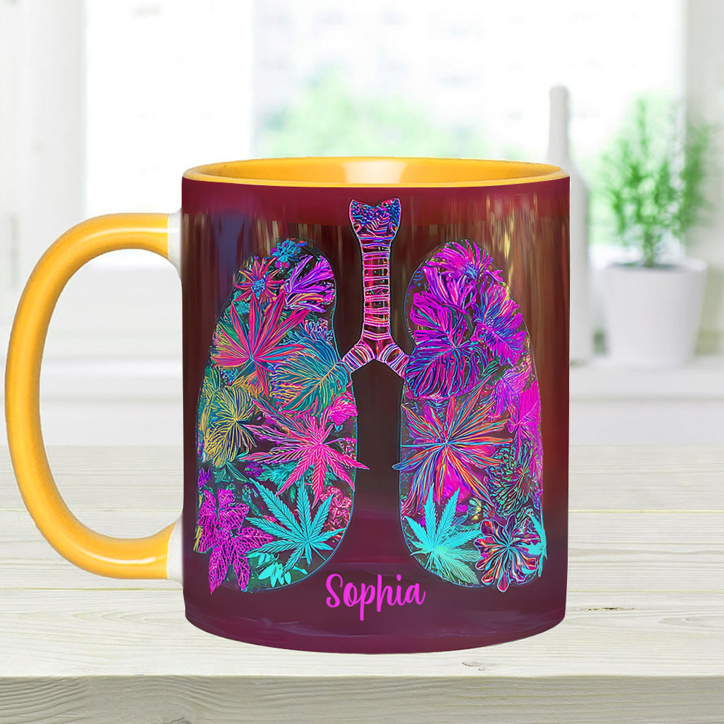Stoner Chick Lungs - Personalized Weed Accent Mug