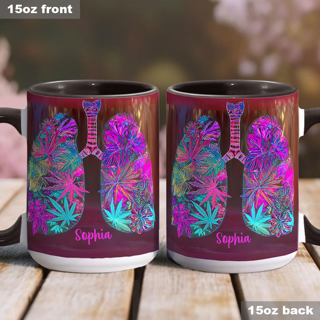Stoner Chick Lungs - Personalized Weed Accent Mug