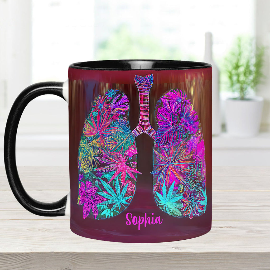 Stoner Chick Lungs - Personalized Weed Accent Mug