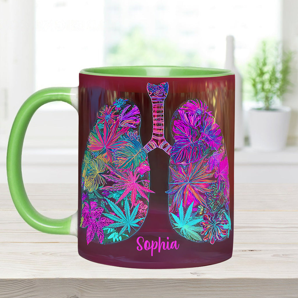 Stoner Chick Lungs - Personalized Weed Accent Mug