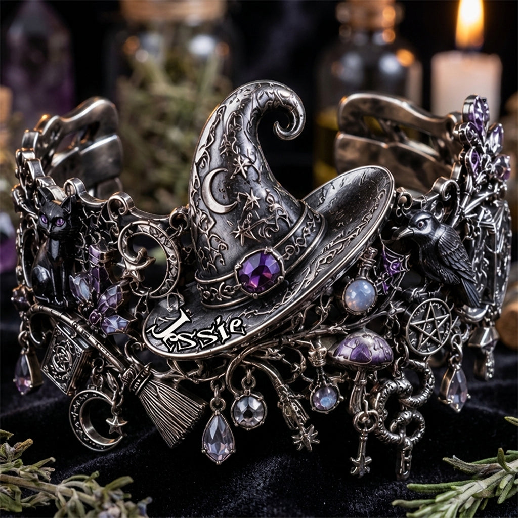 Enchanted Witch - Personalized Witch Bracelet & Ring Set