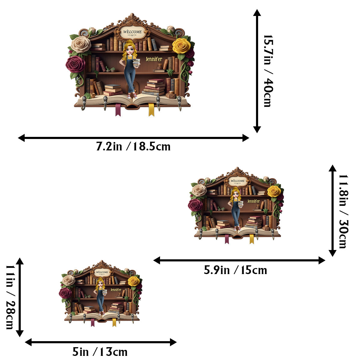 Bienvenue dans mon havre de paix - Porte-clés personnalisé en forme de livre