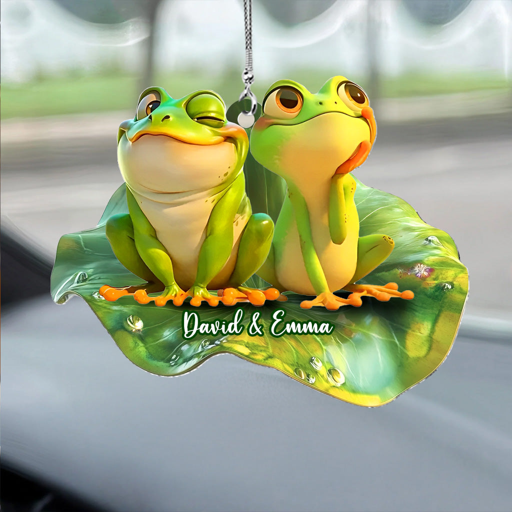 Frog Couple - Personalized Frog Car Ornament