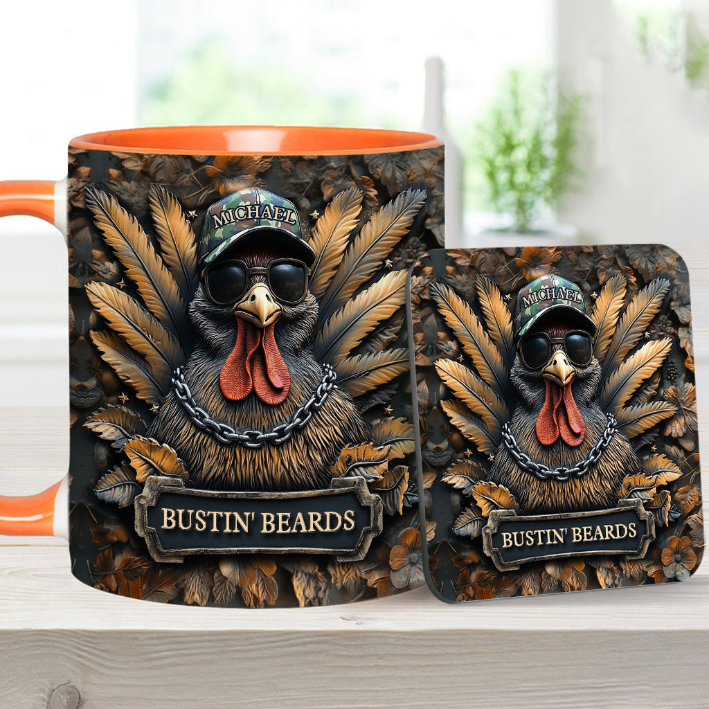 Bustin' Beards - Personalized Hunting Accent Mug