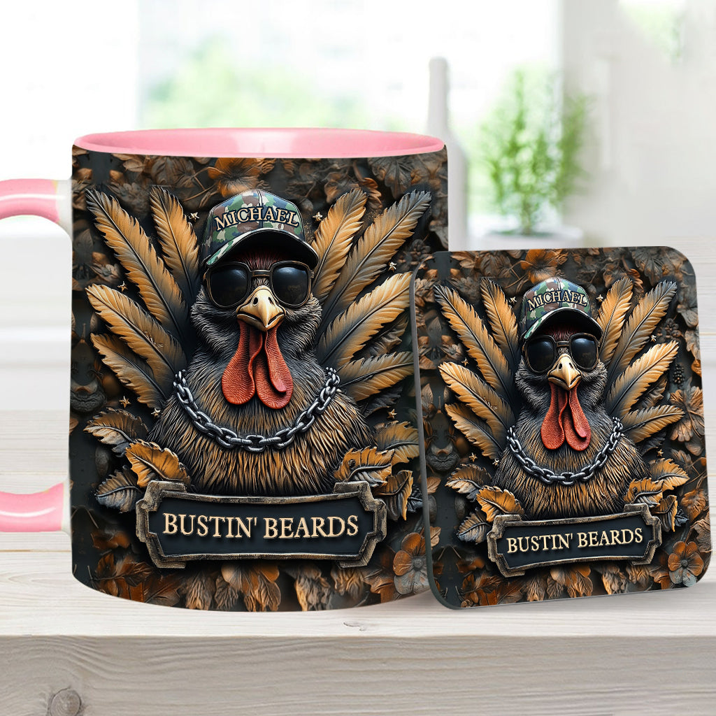 Bustin' Beards - Personalized Hunting Accent Mug