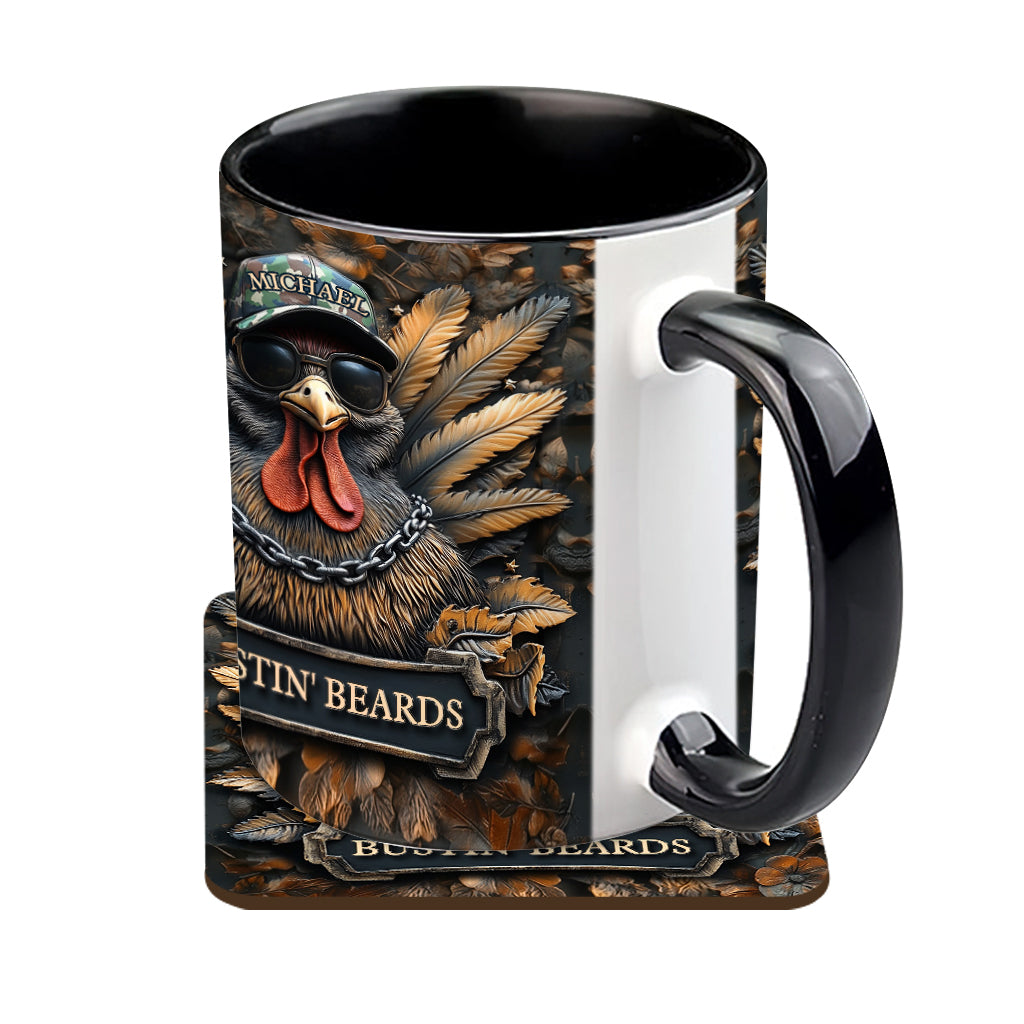 Bustin' Beards - Personalized Hunting Accent Mug