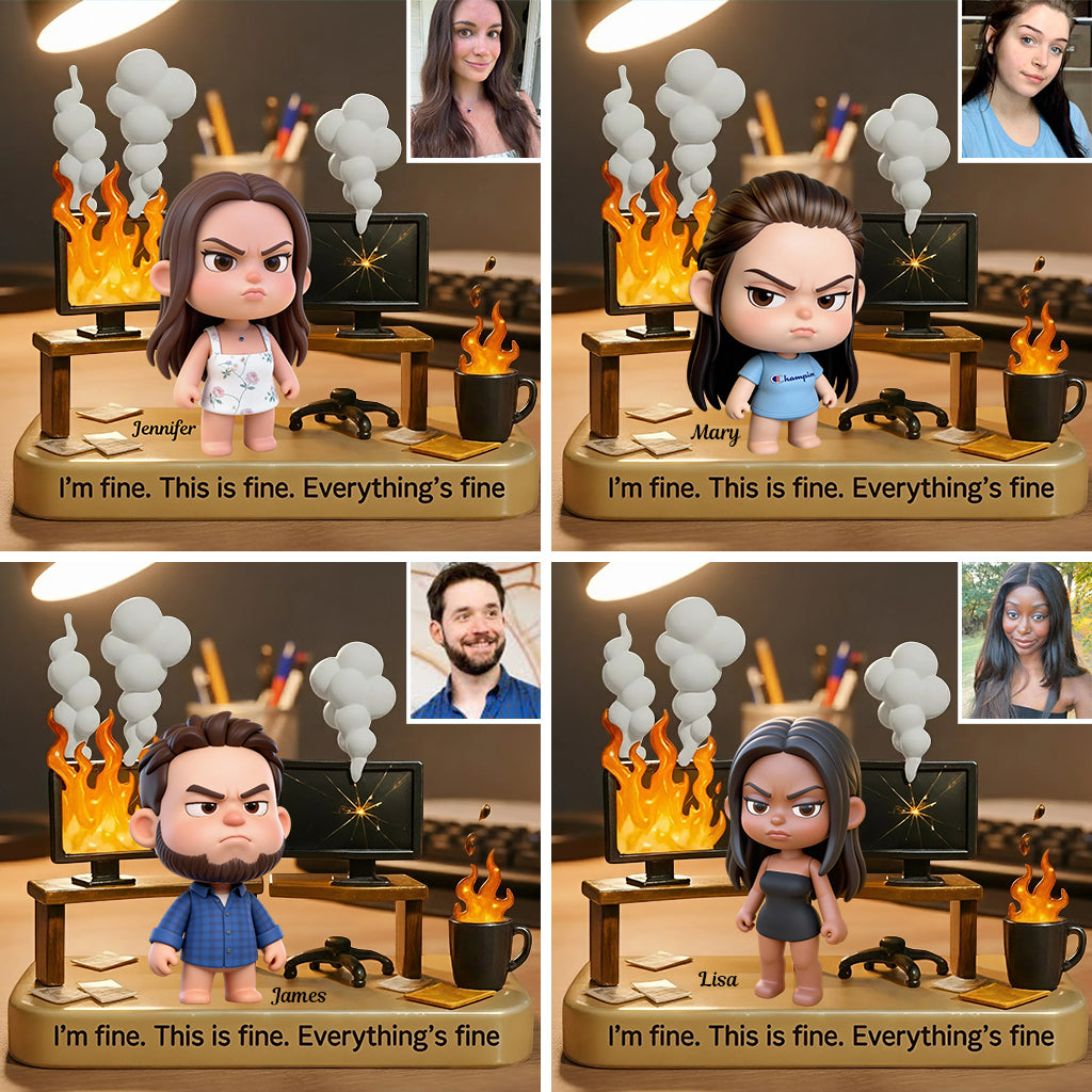 Tout va bien - Plaque acrylique personnalisée pour collègue - Forme sur mesure