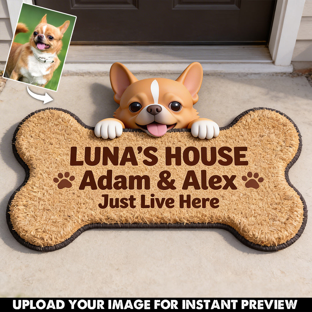Pet Welcome Doormat, Custom From Any Photo - Personalized Dog Shaped Doormat/ Rug