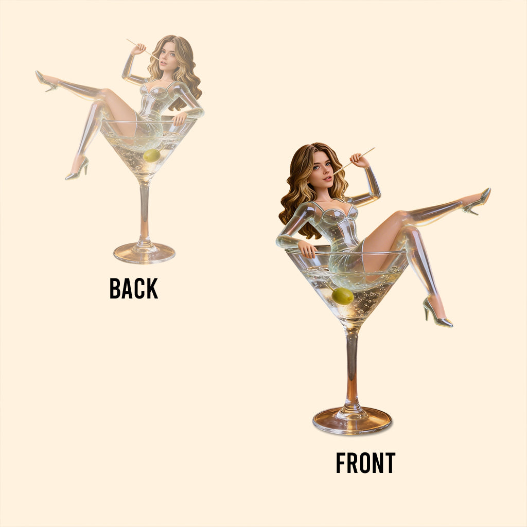 Retro Cocktail Martini Lovers - Personalized Cocktail Custom Shaped Acrylic Plaque