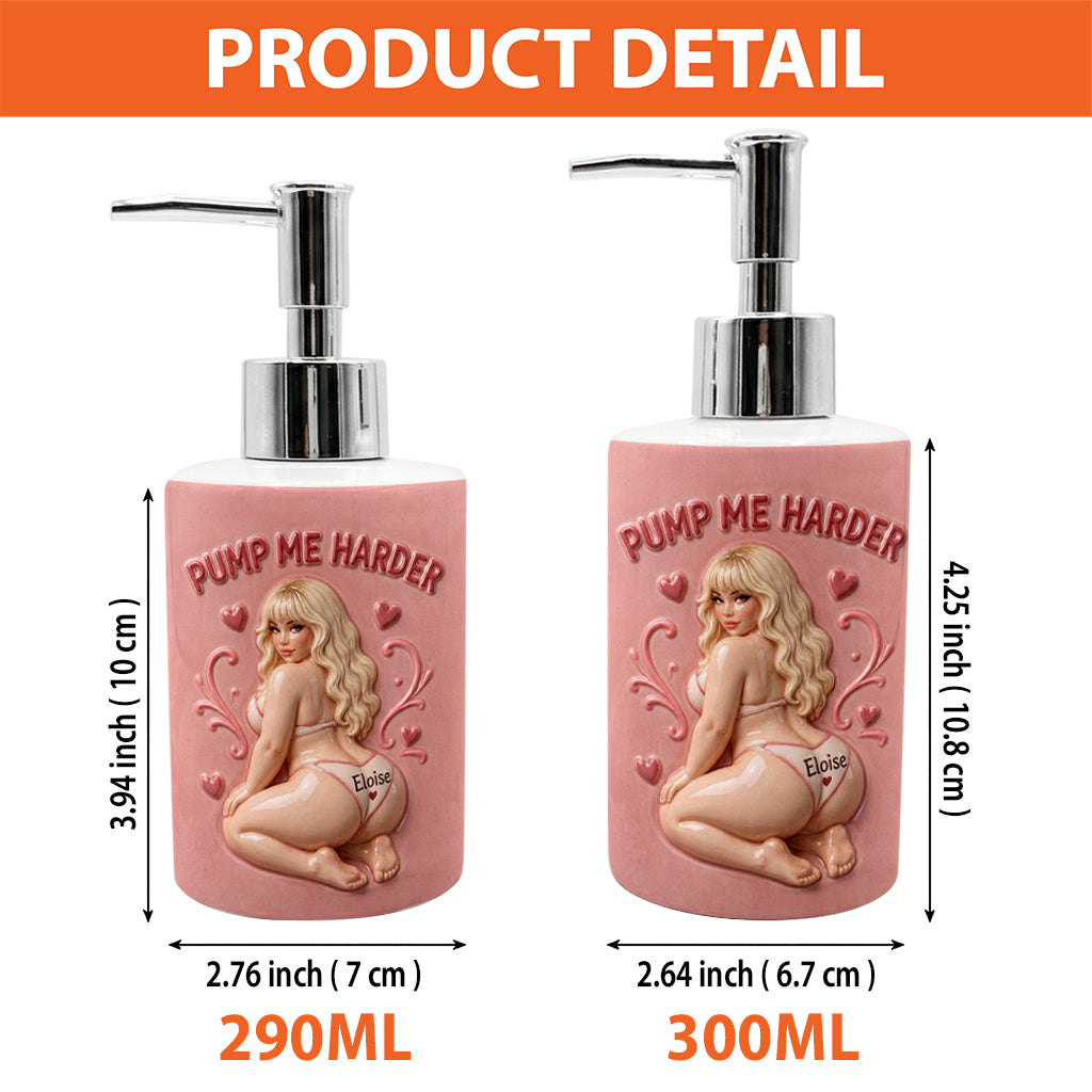 Pump Me Harder - Personalized Spicy Couple Ceramic Pump Dispenser