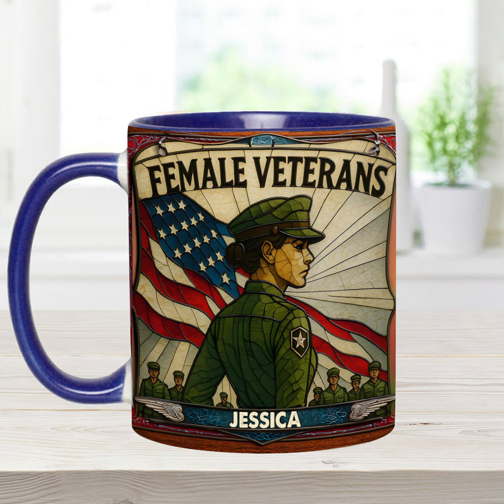 Mug personnalisé pour vétérane - Femme vétérane