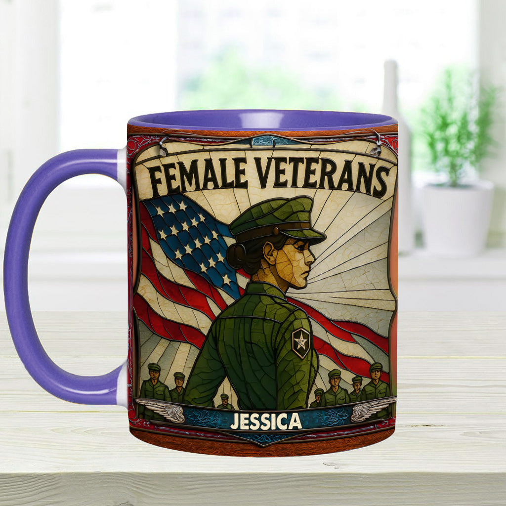 Mug personnalisé pour vétérane - Femme vétérane