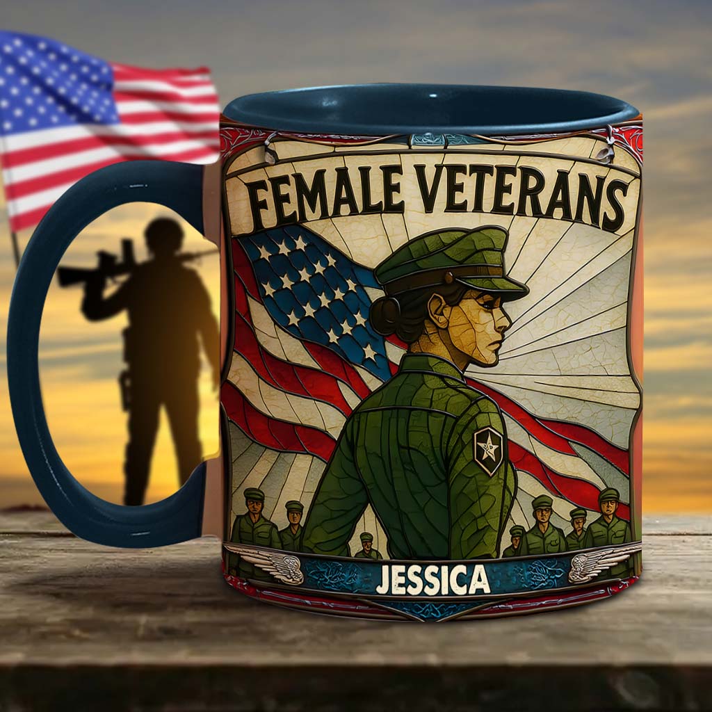 Mug personnalisé pour vétérane - Femme vétérane