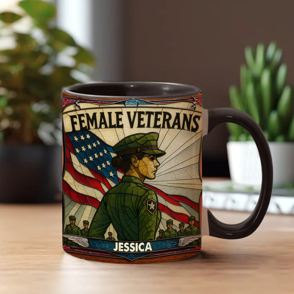 Mug personnalisé pour vétérane - Femme vétérane