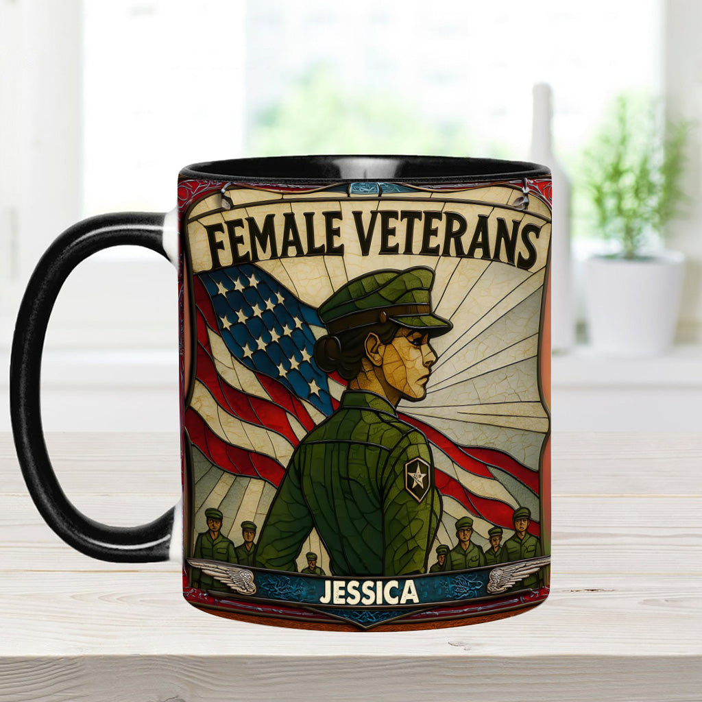 Mug personnalisé pour vétérane - Femme vétérane