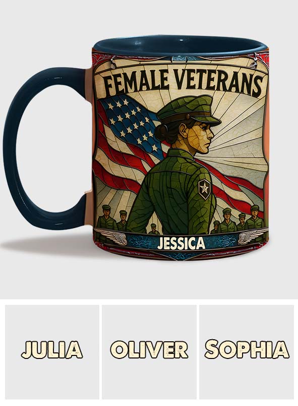 Mug personnalisé pour vétérane - Femme vétérane