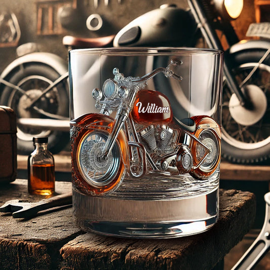 Love Motorcycle - Verre à whisky personnalisé pour motards