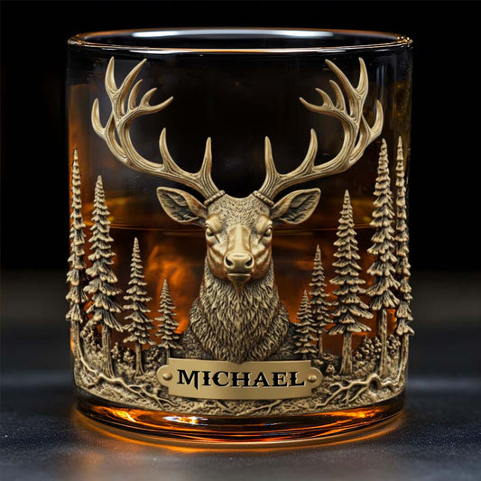 Passionné de chasse - Verre à whisky personnalisé sur le thème de la chasse