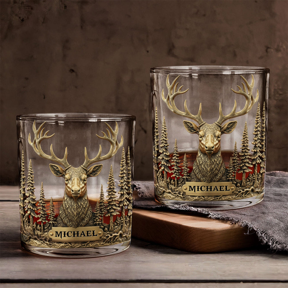 Passionné de chasse - Verre à whisky personnalisé sur le thème de la chasse