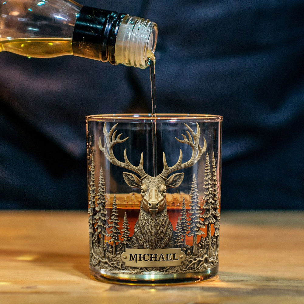 Passionné de chasse - Verre à whisky personnalisé sur le thème de la chasse
