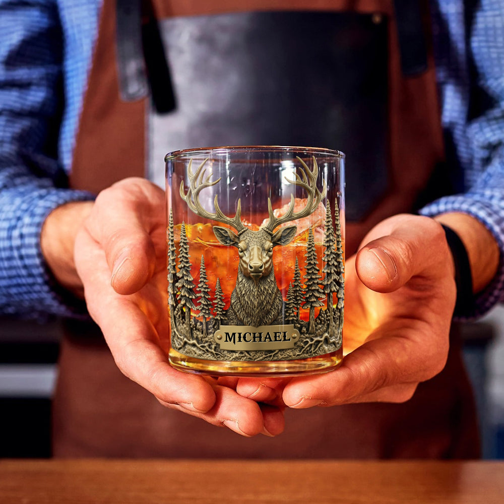 Passionné de chasse - Verre à whisky personnalisé sur le thème de la chasse