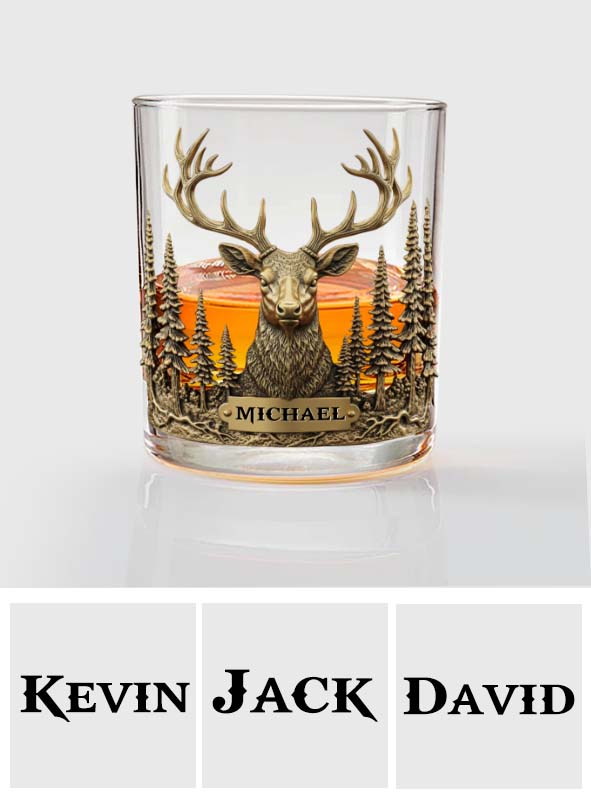 Passionné de chasse - Verre à whisky personnalisé sur le thème de la chasse