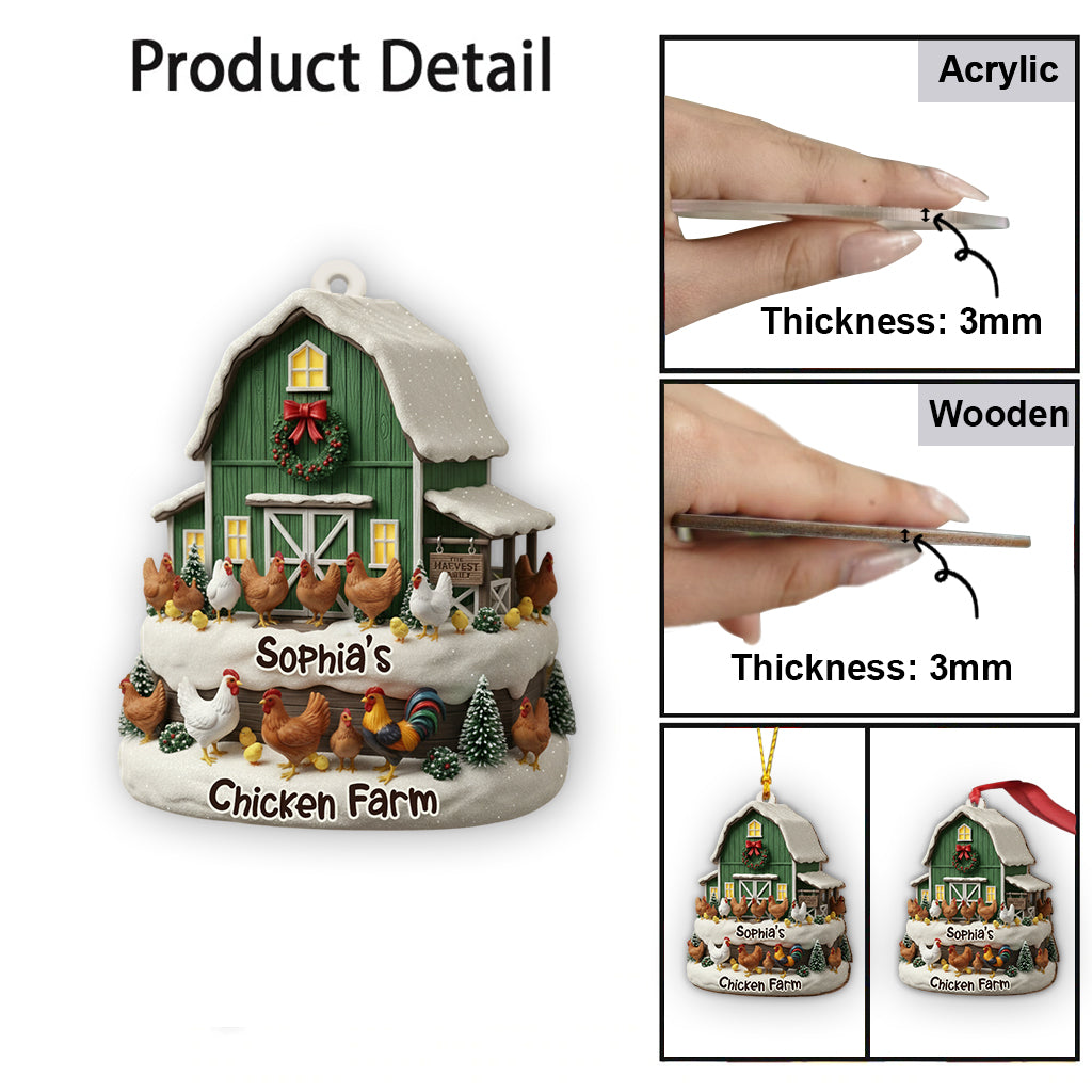 Chicken Farm - Personalized Chicken Ornament