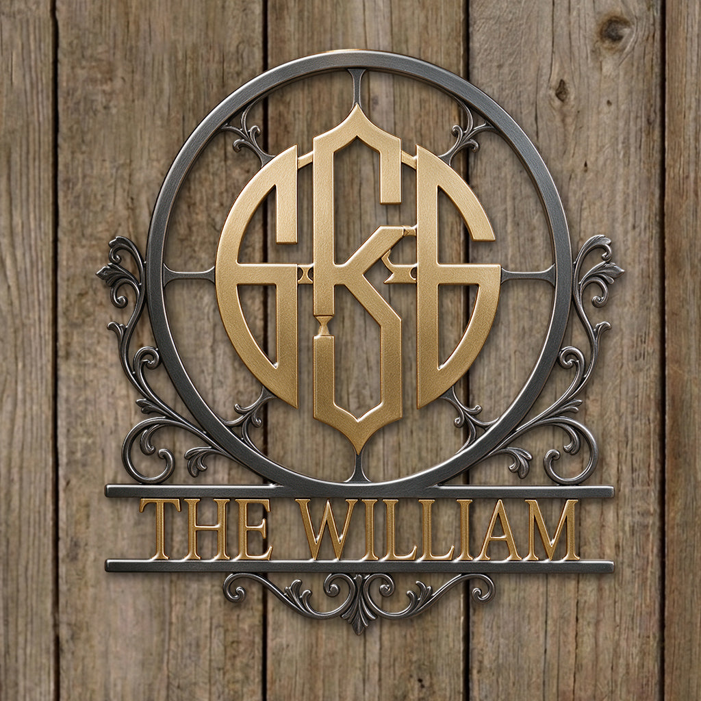 Welcome Home - Personalized Family 3D Printed Cut Metal Sign