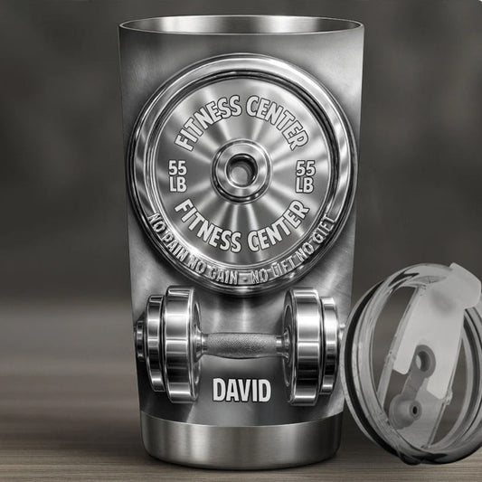 Pas de douleur, pas de gain - Gobelet isotherme de fitness personnalisé