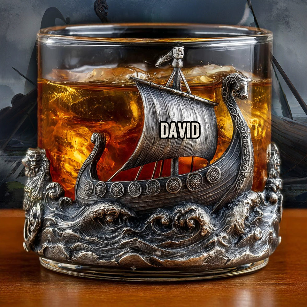 Esprit Viking - Verre à whisky Viking personnalisé
