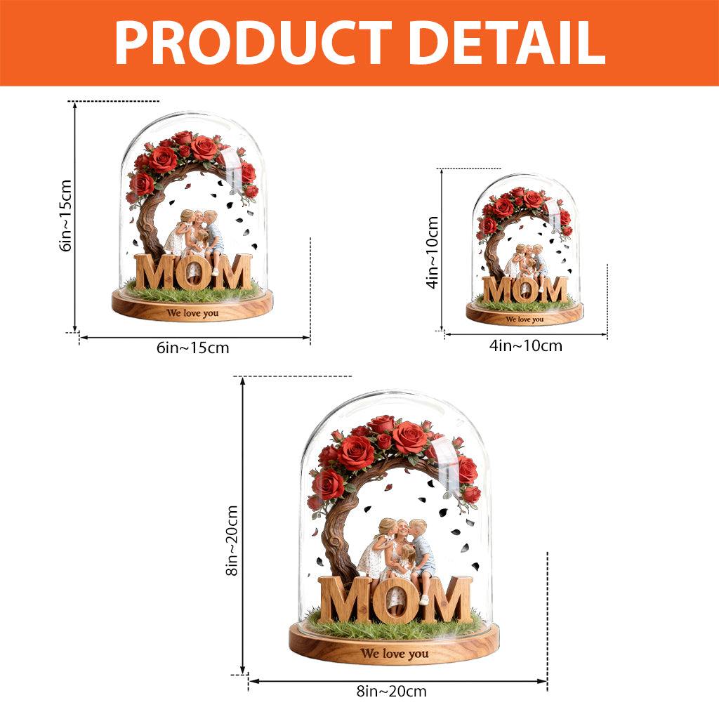 Arbre généalogique - Plaque acrylique personnalisée « Mère » en forme de carte de naissance